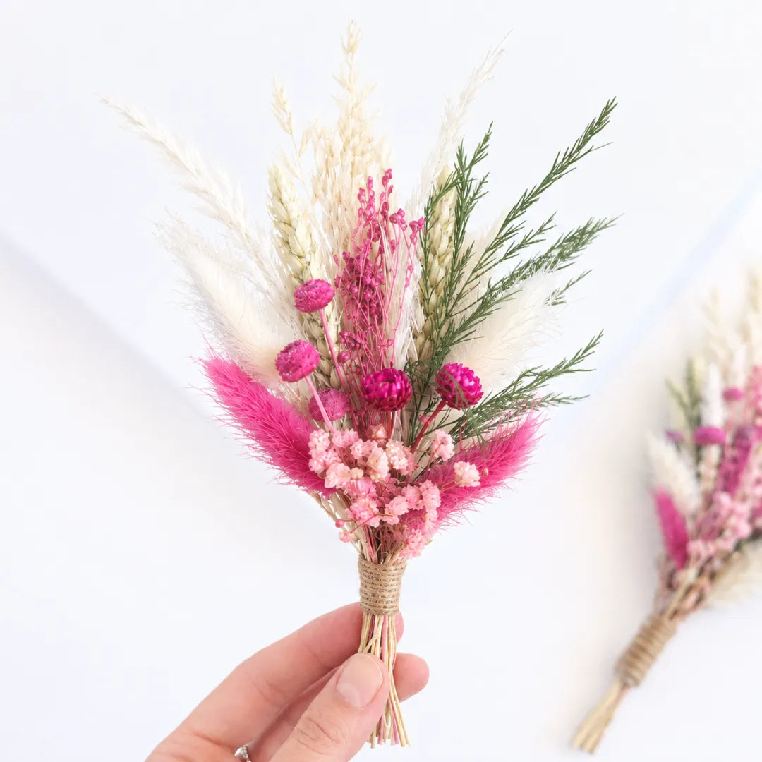 Pink-toned Dried and Preserved Flower Bouquet