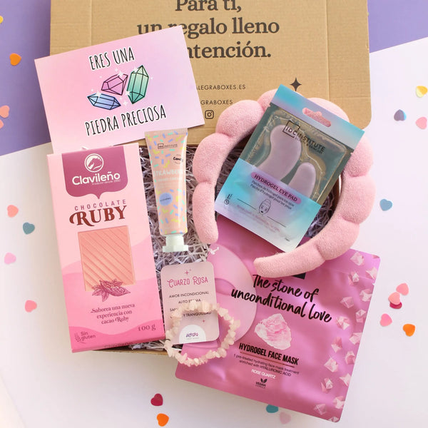 Eres una Piedra Preciosa: Cuarzo Rosa – Caja Regalo para Enviar