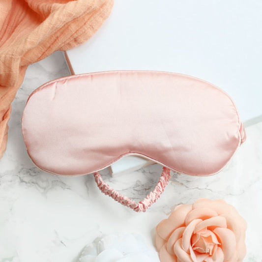 Antifaz de Descanso Satinado Rosa Pálido