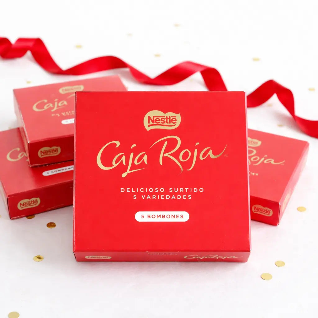 Caja Roja de Nestlé con 5 Bombones