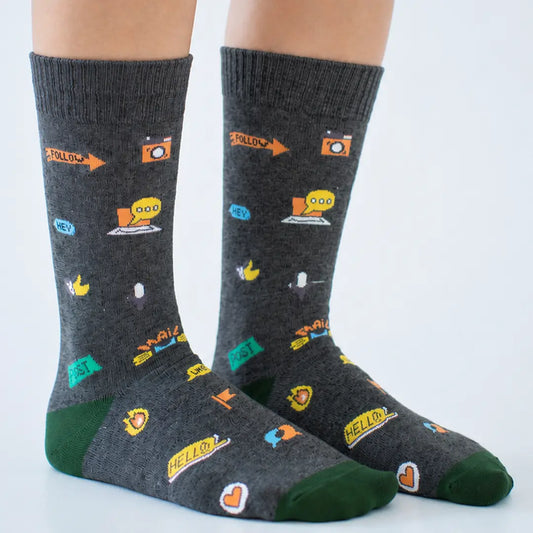Calcetines con Diseño de Iconos (Talla 40-46)