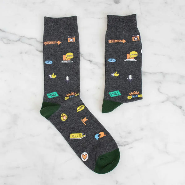 Calcetines con Diseño de Iconos (Talla 40-46)