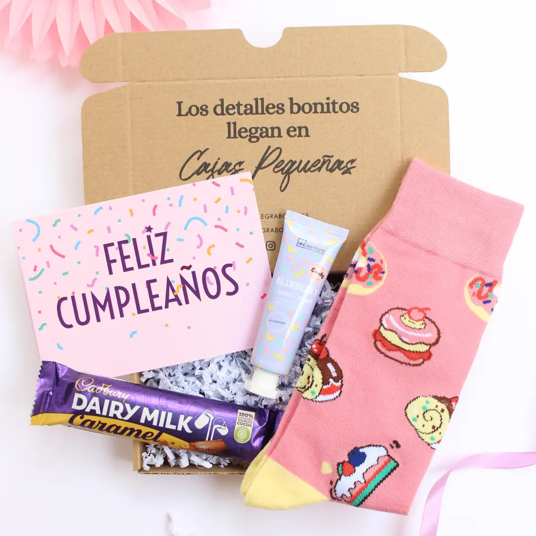 Felicidades - Mini Caja Regalo de Cumpleaños para Enviar